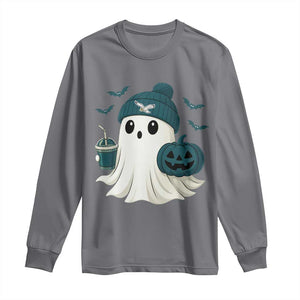 Philadelphia Ghost Halloween Long Sleeve Shirt Retro Halloween Costume Philadelphia Fan TS10 Charcoal Print Your Wear