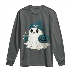Philadelphia Ghost Halloween Long Sleeve Shirt Retro Halloween Costume Philadelphia Fan TS10 Dark Heather Print Your Wear