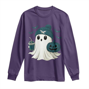 Philadelphia Ghost Halloween Long Sleeve Shirt Retro Halloween Costume Philadelphia Fan TS10 Purple Print Your Wear