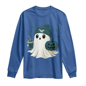 Philadelphia Ghost Halloween Long Sleeve Shirt Retro Halloween Costume Philadelphia Fan TS10 Royal Blue Print Your Wear