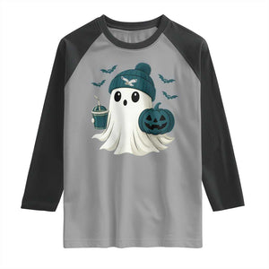 Philadelphia Ghost Halloween Raglan Shirt Retro Halloween Costume Philadelphia Fan TS10 Sport Gray Black Print Your Wear