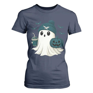 Philadelphia Ghost Halloween T Shirt For Women Retro Halloween Costume Philadelphia Fan TS10 Navy Print Your Wear