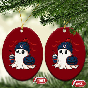 Ghost Halloween Ceramic Ornament Retro Patriot Halloween Costume TS10 Print Your Wear