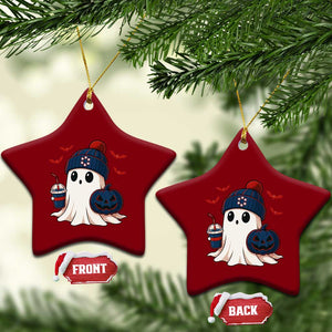 Ghost Halloween Ceramic Ornament Retro Patriot Halloween Costume TS10 Print Your Wear