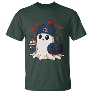 Ghost Halloween T Shirt Retro Patriots Halloween Costume TS10 Dark Forest Green Print Your Wear