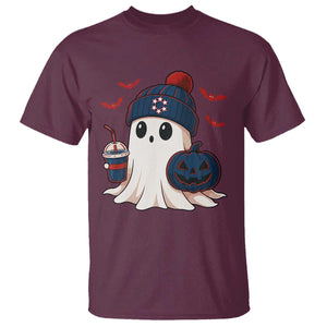 Ghost Halloween T Shirt Retro Patriots Halloween Costume TS10 Maroon Print Your Wear