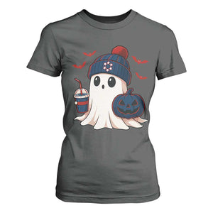 Ghost Halloween T Shirt For Women Retro Patriots Halloween Costume TS10 Dark Heather Print Your Wear