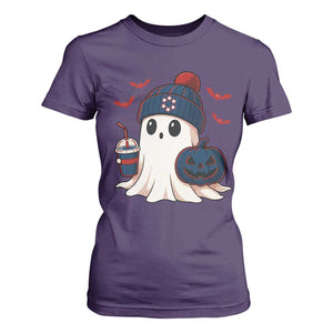 Ghost Halloween T Shirt For Women Retro Patriots Halloween Costume TS10 Purple Print Your Wear