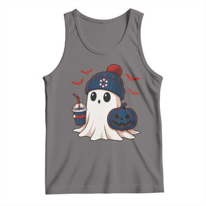 Ghost Halloween Tank Top Retro Patriots Halloween Costume TS10 Deep Heather Print Your Wear