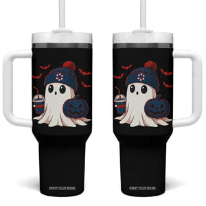 Ghost Halloween Tumbler With Handle Retro Patriots Halloween Costume TS10 One Size: 40 oz Black Print Your Wear