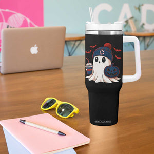 Ghost Halloween Tumbler With Handle Retro Patriots Halloween Costume TS10 Print Your Wear