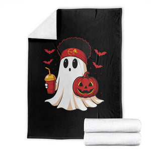 Halloween Chiefs Ghost Throw Blanket Pumpkin Ghost Costume TS10 Black Print Your Wear