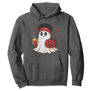Halloween Chiefs Ghost Hoodie Pumpkin Ghost Costume TS10 Dark Heather Print Your Wear