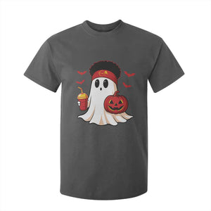 Halloween KC Ghost T Shirt For Kid Pumpkin Ghost Costume Football TS10 Dark Heather Print Your Wear