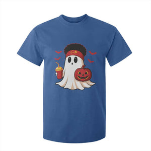 Halloween KC Ghost T Shirt For Kid Pumpkin Ghost Costume Football TS10 Royal Blue Print Your Wear