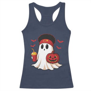 Halloween KC Ghost Racerback Tank Top Pumpkin Ghost Costume Football TS10 Navy Print Your Wear