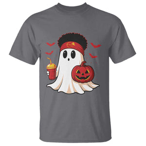 Halloween Chiefs Ghost T Shirt Pumpkin Ghost Costume TS10 Charcoal Print Your Wear