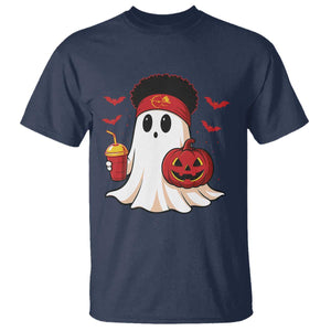 Halloween Chiefs Ghost T Shirt Pumpkin Ghost Costume TS10 Navy Print Your Wear