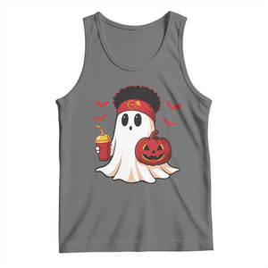 Halloween KC Ghost Tank Top Pumpkin Ghost Costume Football TS10 Black Heather Print Your Wear