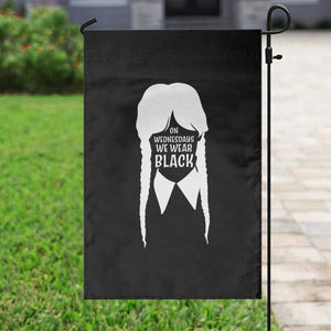 On Wednesdays We Wear Black Garden Flag Goth Halloween TS10 Print Your Wear