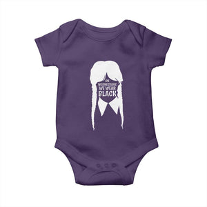 On Wednesdays We Wear Black Baby Onesie Goth Halloween TS10 Purple Print Your Wear