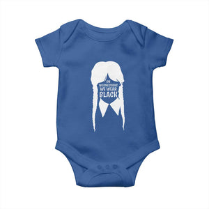 On Wednesdays We Wear Black Baby Onesie Goth Halloween TS10 Royal Blue Print Your Wear