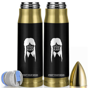 On Wednesdays We Wear Black Bullet Tumbler Goth Halloween TS10 Black Print Your Wear