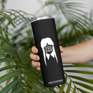 On Wednesdays We Wear Black Skinny Tumbler Goth Halloween TS10 Print Your Wear