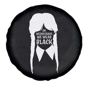 On Wednesdays We Wear Black Spare Tire Cover Goth Halloween TS10 Print Your Wear