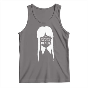 On Wednesdays We Wear Black Tank Top Goth Halloween TS10 Deep Heather Print Your Wear