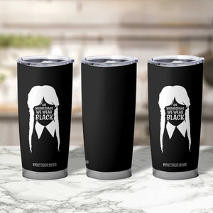 On Wednesdays We Wear Black Tumbler Cup Goth Halloween TS10 Print Your Wear