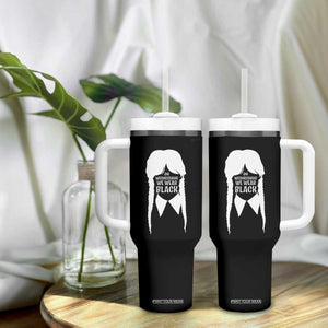 On Wednesdays We Wear Black Tumbler With Handle Goth Halloween TS10 Print Your Wear