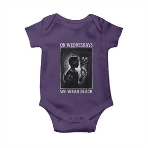 On Wednesdays We Wear Black Baby Onesie Tarot Card Goth Halloween TS10 Purple Print Your Wear