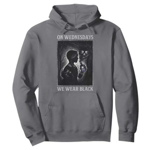 On Wednesdays We Wear Black Hoodie Tarot Card Goth Halloween TS10 Charcoal Print Your Wear