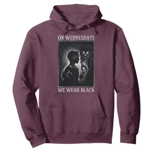 On Wednesdays We Wear Black Hoodie Tarot Card Goth Halloween TS10 Maroon Print Your Wear