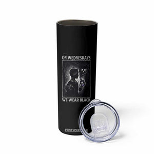 On Wednesdays We Wear Black Skinny Tumbler Tarot Card Goth Halloween TS10 Print Your Wear