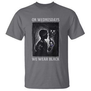 On Wednesdays We Wear Black T Shirt Tarot Card Goth Halloween TS10 Charcoal Print Your Wear