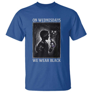 On Wednesdays We Wear Black T Shirt Tarot Card Goth Halloween TS10 Royal Blue Print Your Wear