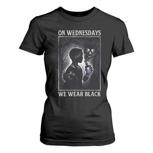 On Wednesdays We Wear Black T Shirt For Women Tarot Card Goth Halloween TS10 Black Print Your Wear