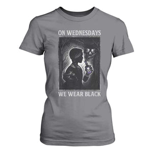 On Wednesdays We Wear Black T Shirt For Women Tarot Card Goth Halloween TS10 Charcoal Print Your Wear