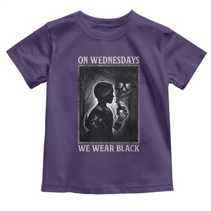 On Wednesdays We Wear Black Toddler T Shirt Tarot Card Goth Halloween TS10 Purple Print Your Wear