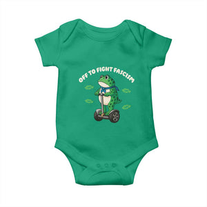 Portland Frog Baby Onesie Off to Fight Fascism Inflatable Costume Protest TS10 Irish Green Print Your Wear