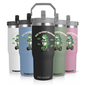 Portland Frog Flip Straw Tumbler Off to Fight Fascism Inflatable Costume Protest TS10 Print Your Wear