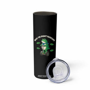 Portland Frog Skinny Tumbler Off to Fight Fascism Inflatable Costume Protest TS10 Print Your Wear