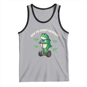 Portland Frog Tank Top Off to Fight Fascism Inflatable Costume Protest TS10 Athletic Heather Black Print Your Wear