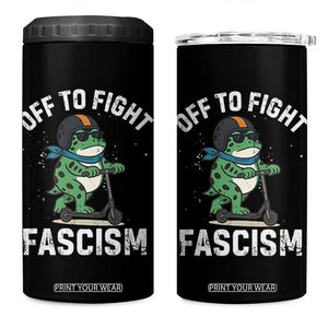 Portland Frog Resist Protest 4 in 1 Can Cooler Tumbler Off to Fight Fascism Frog Scooter - Print Your Wear