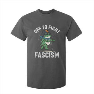 Portland Frog Resist Protest T Shirt For Kid Off to Fight Fascism Frog Scooter TS10 Dark Heather Print Your Wear