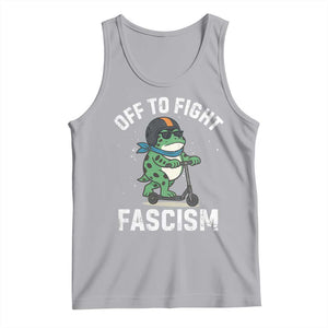 Portland Frog Resist Protest Tank Top Off to Fight Fascism Frog Scooter TS10 Athletic Heather Print Your Wear