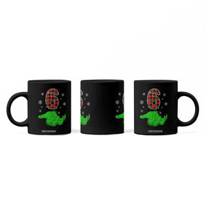 Number 6 Matching 67 Christmas Coffee Mug Red Plaid Xmas Pajamas Holiday Gen Alpha Slang Meme TS10 Print Your Wear