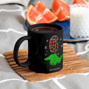 Number 6 Matching 67 Christmas Coffee Mug Red Plaid Xmas Pajamas Holiday Gen Alpha Slang Meme TS10 Print Your Wear